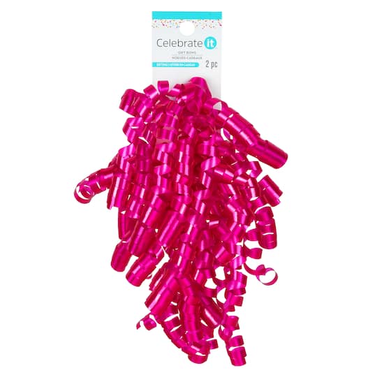 30" Fuchsia Twisty Bows by Celebrate It™, 2ct.